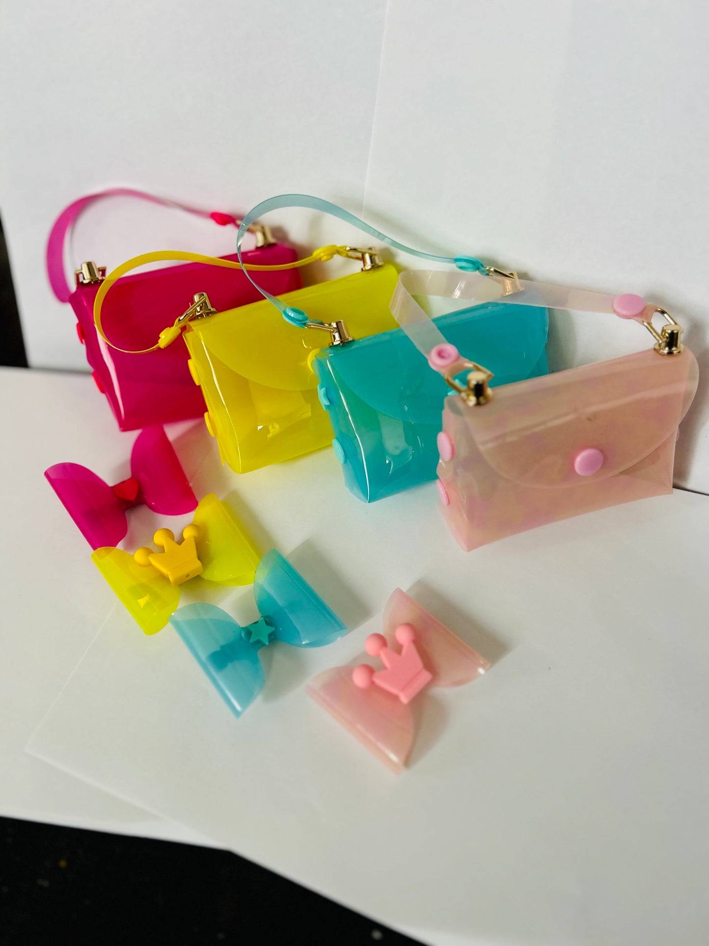 Handmade Childs Purse and Bow Set