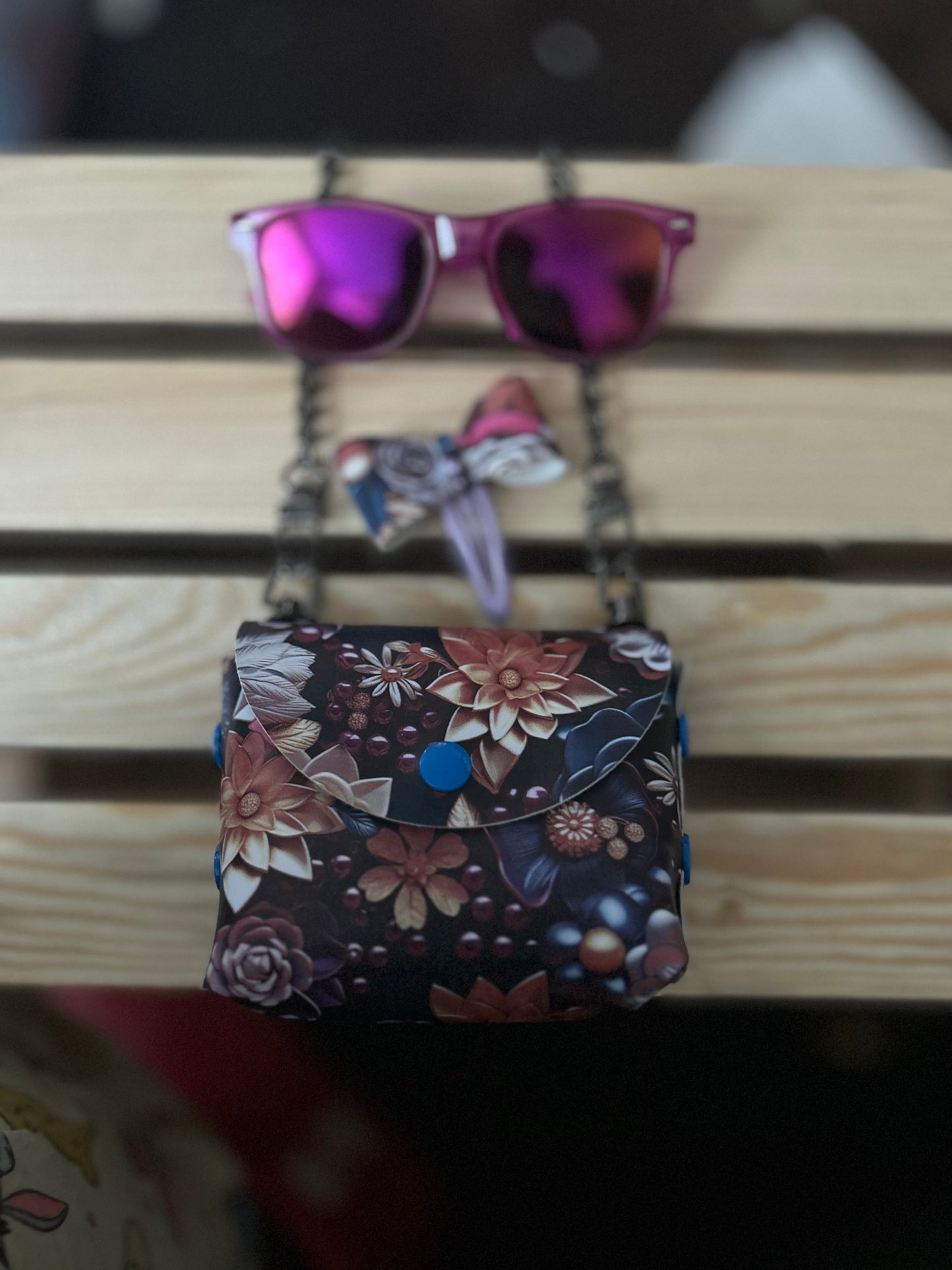 Handmade Childs Purse and Bow Set