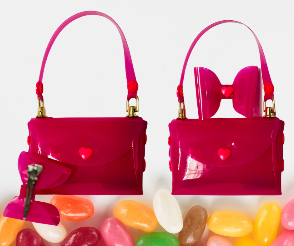 Handmade Childs Purse and Bow Set