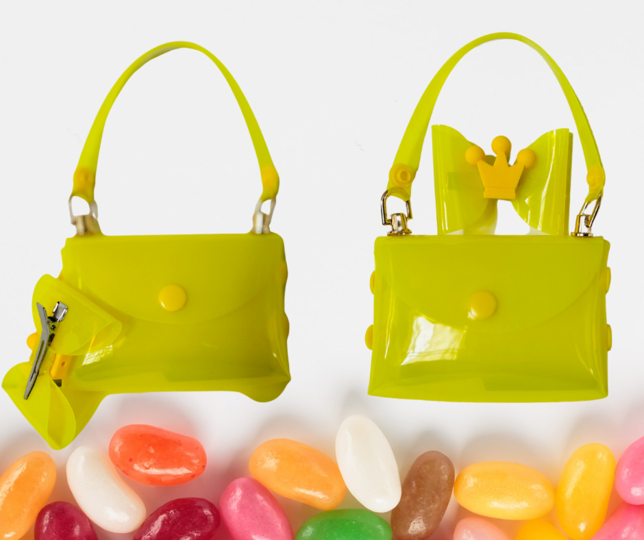 Handmade Childs Purse and Bow Set