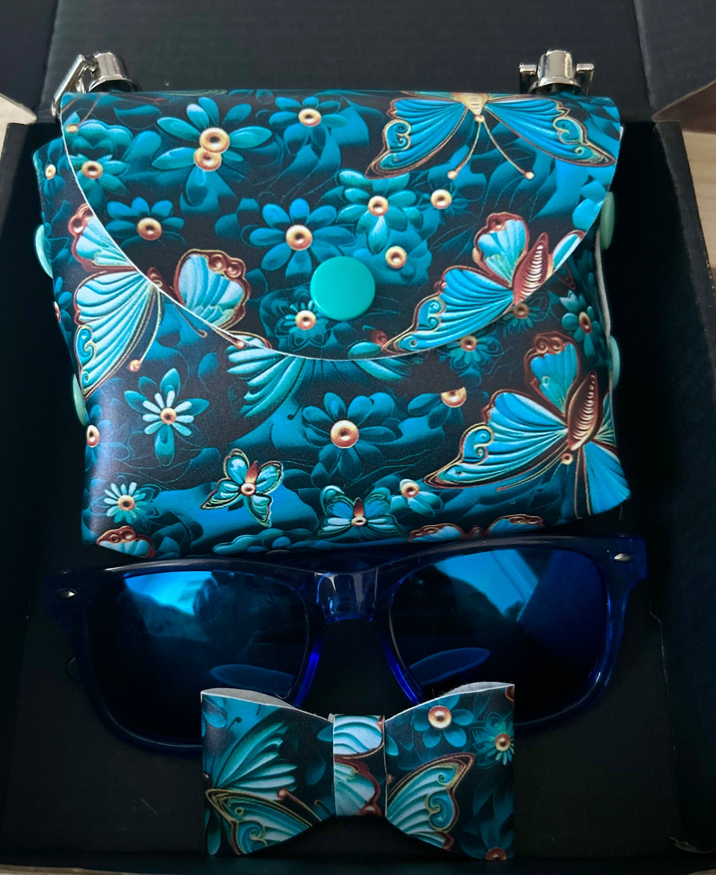 Handmade Childs Purse and Bow Set